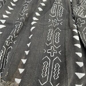 Vintage African Mudcloth Black Textile Throw 61” L x 38” W Textile | No. 149